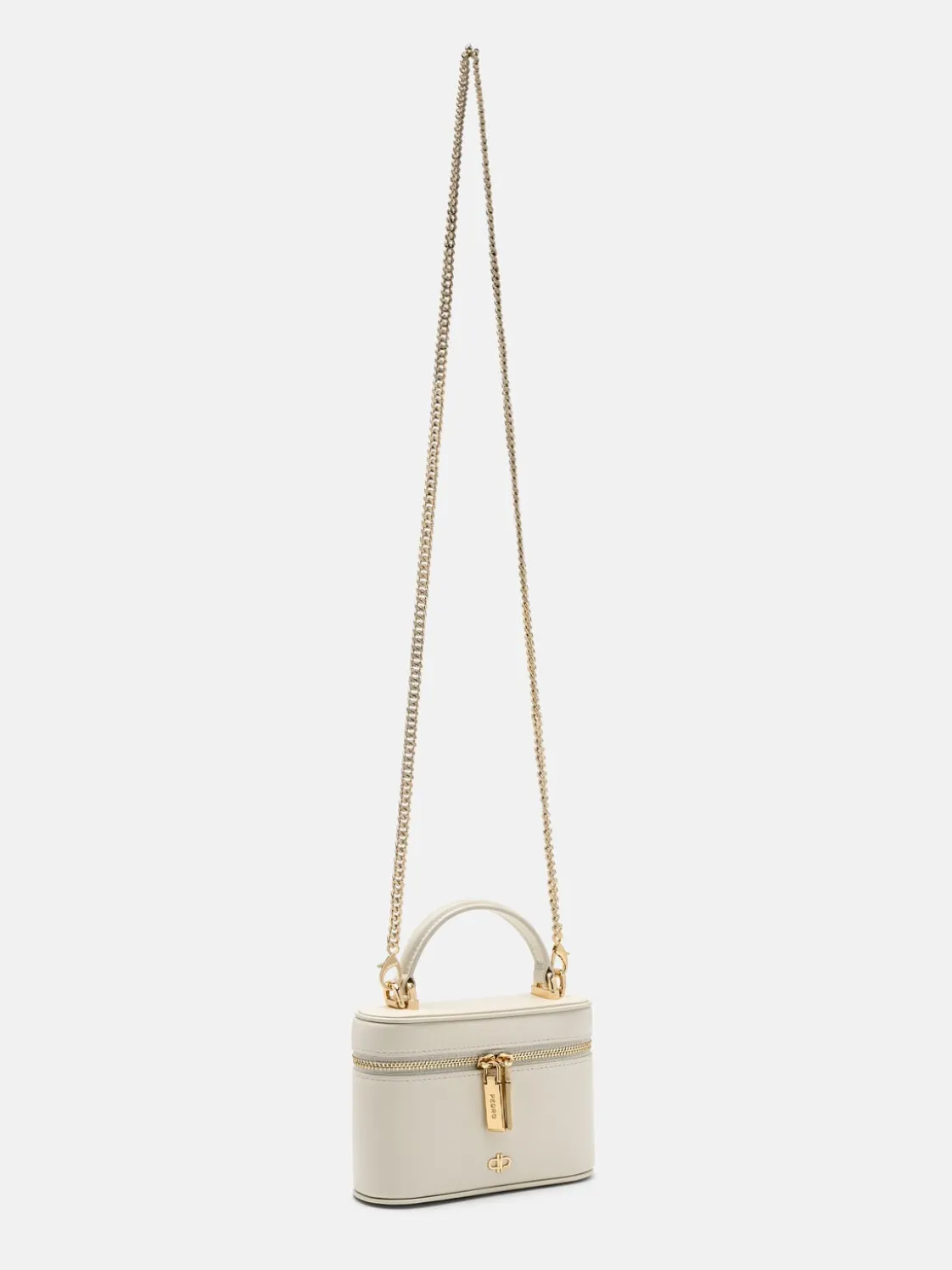 Ari Leather Vanity Case - Chalk