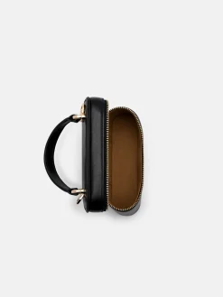 Ari Leather Vanity Case - Black