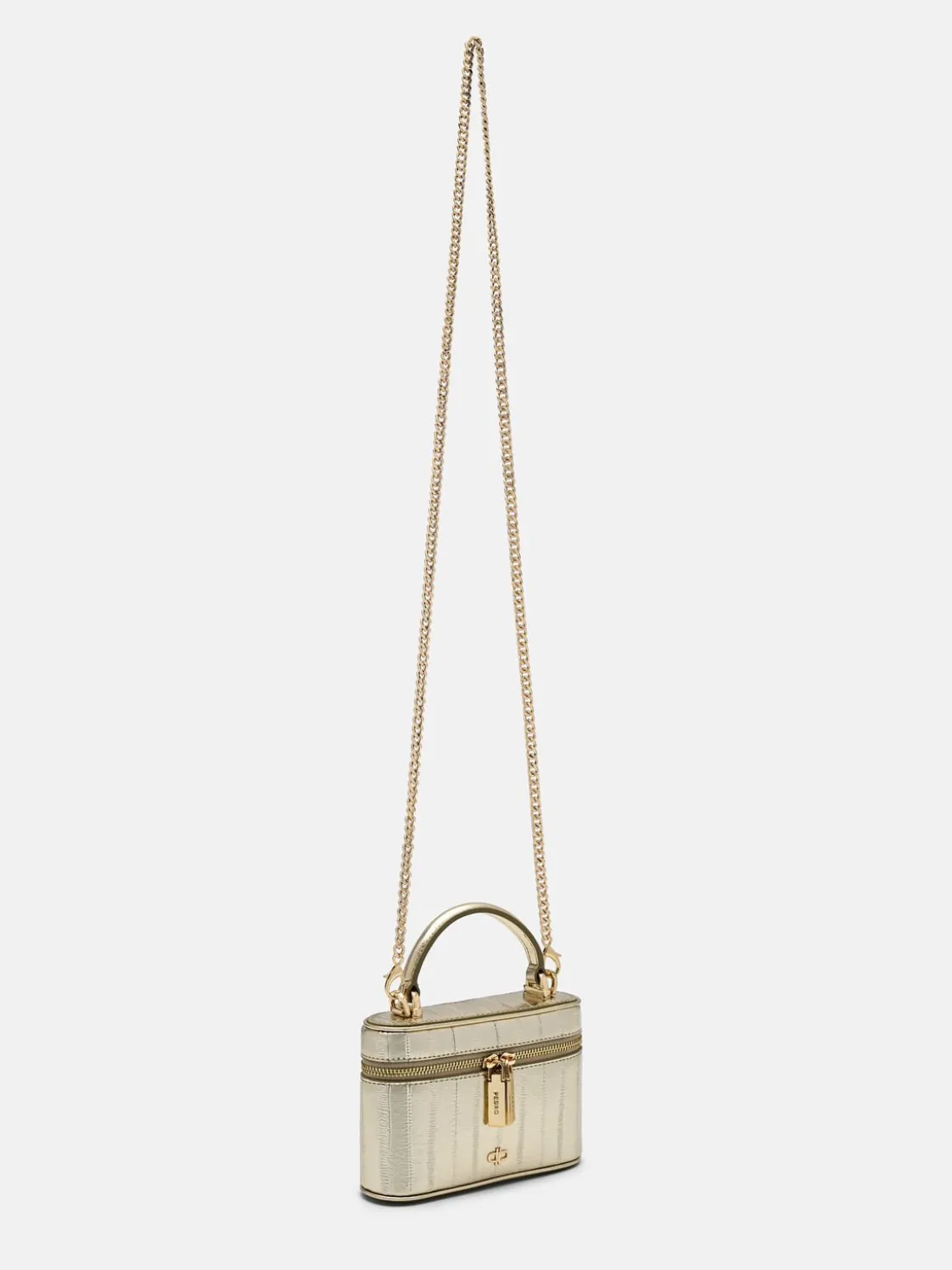Ari Leather Vanity Case - Gold