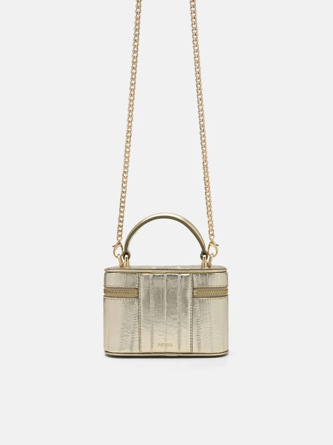 Ari Leather Vanity Case - Gold