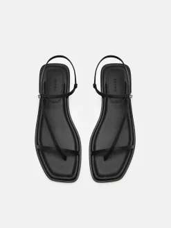 Ashby Leather Strappy Sandals - Black
