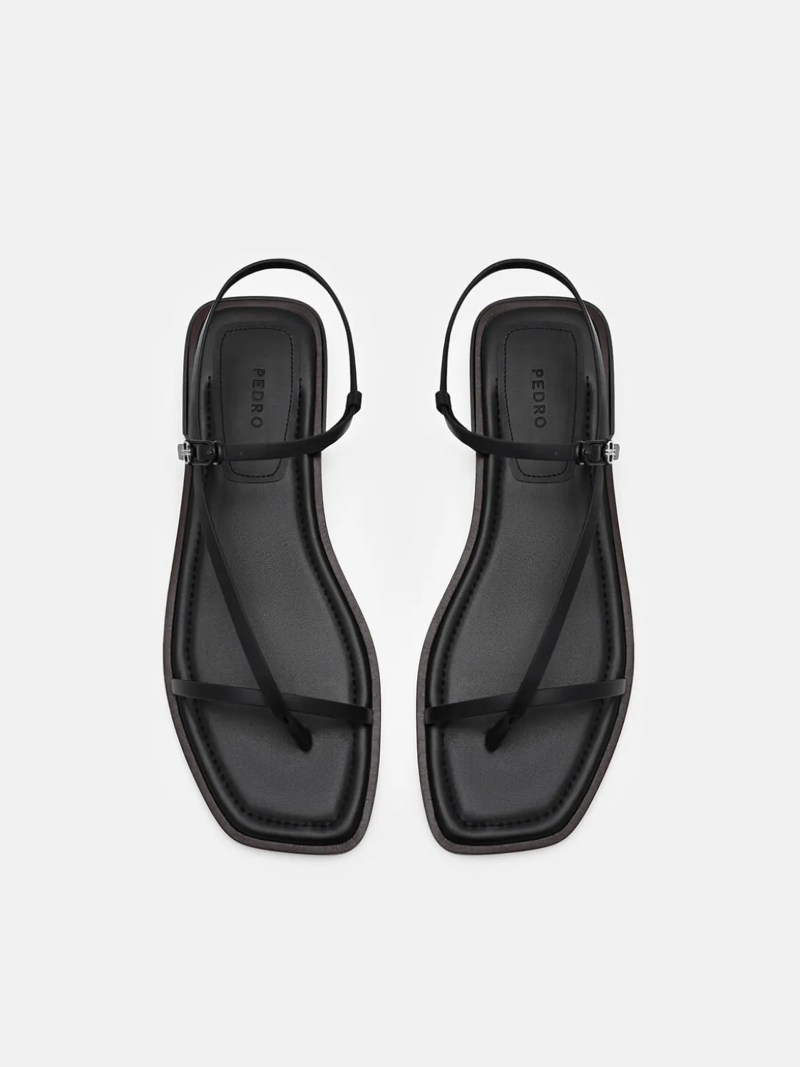 Ashby Leather Strappy Sandals - Black