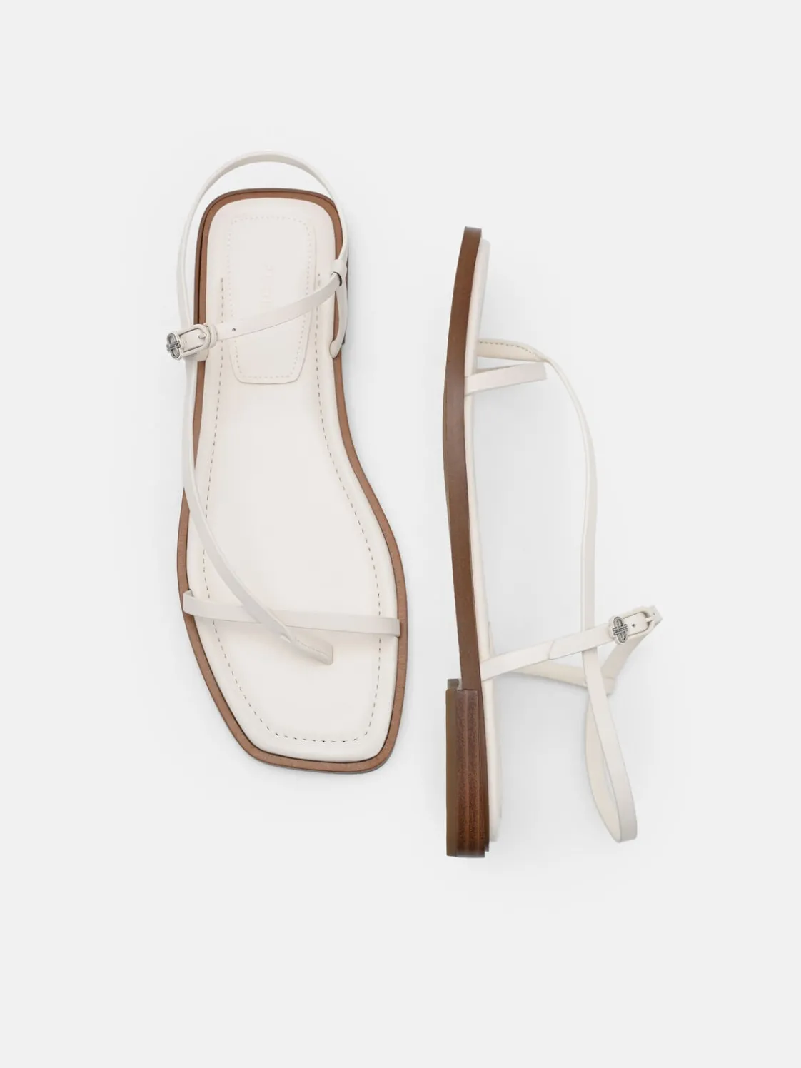Ashby Leather Strappy Sandals - Chalk