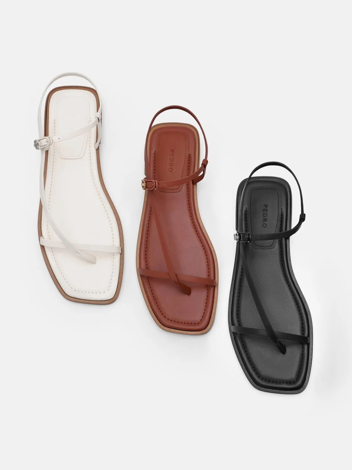 Ashby Leather Strappy Sandals - Brick