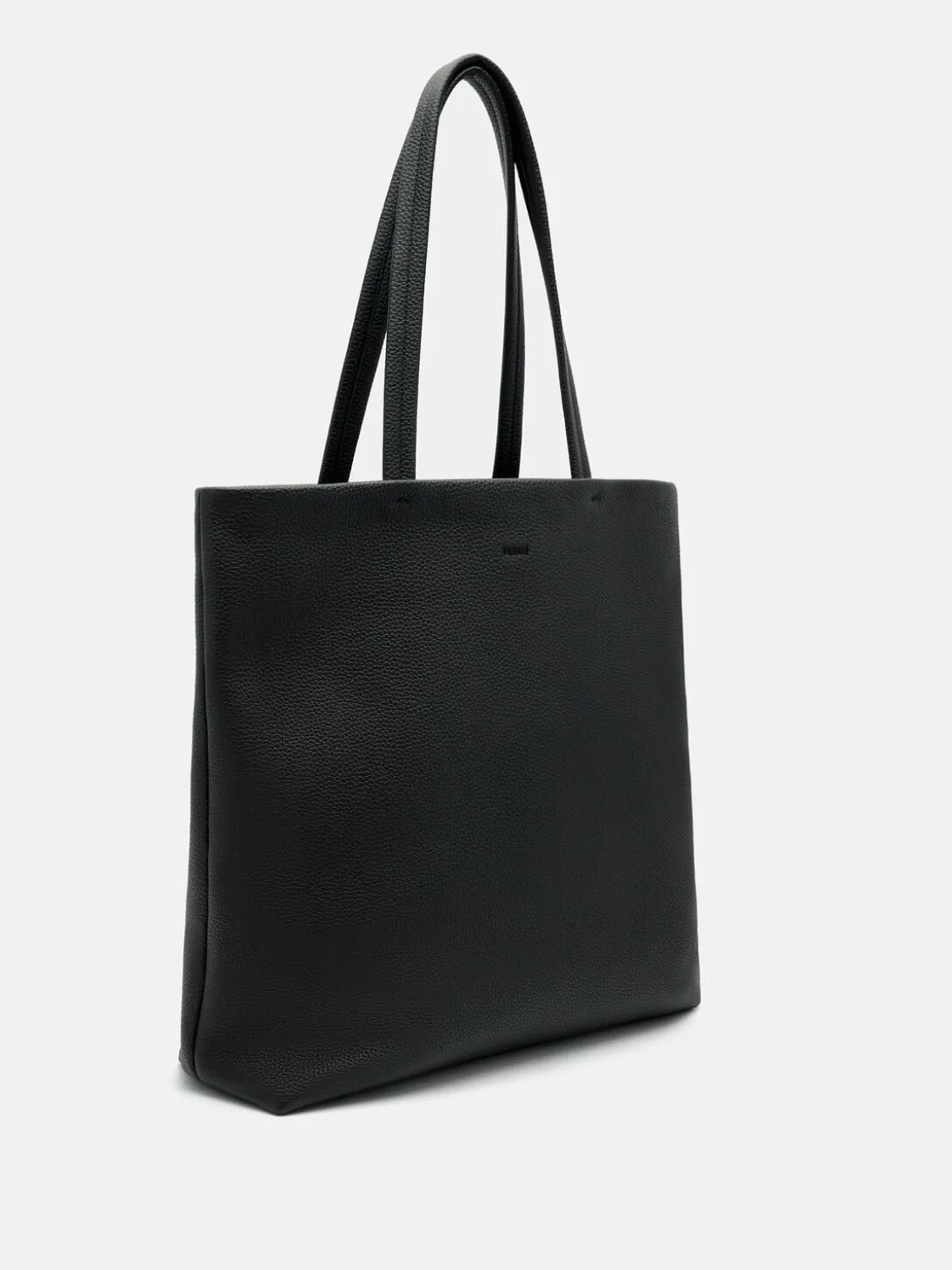 Asher Leather Tote Bag - Black