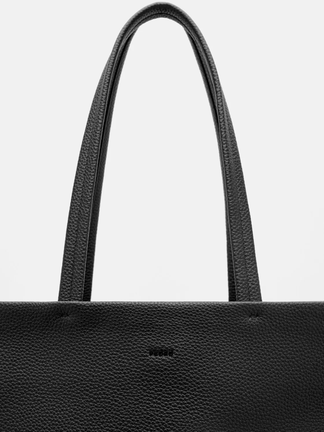 Asher Leather Tote Bag - Black