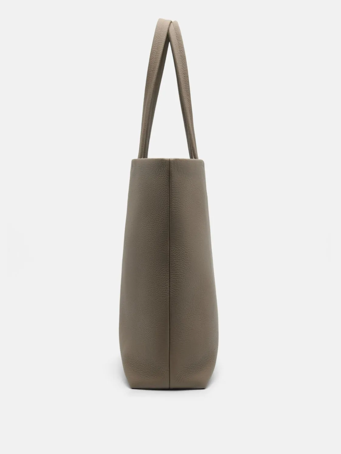 Asher Leather Tote Bag - Dark Taupe
