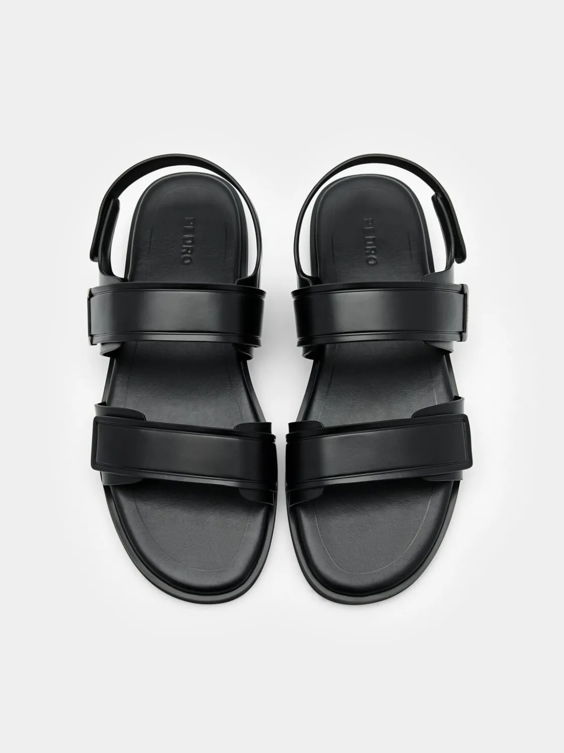 Backstrap Velcro Sandals - Black