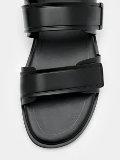 Backstrap Velcro Sandals - Black