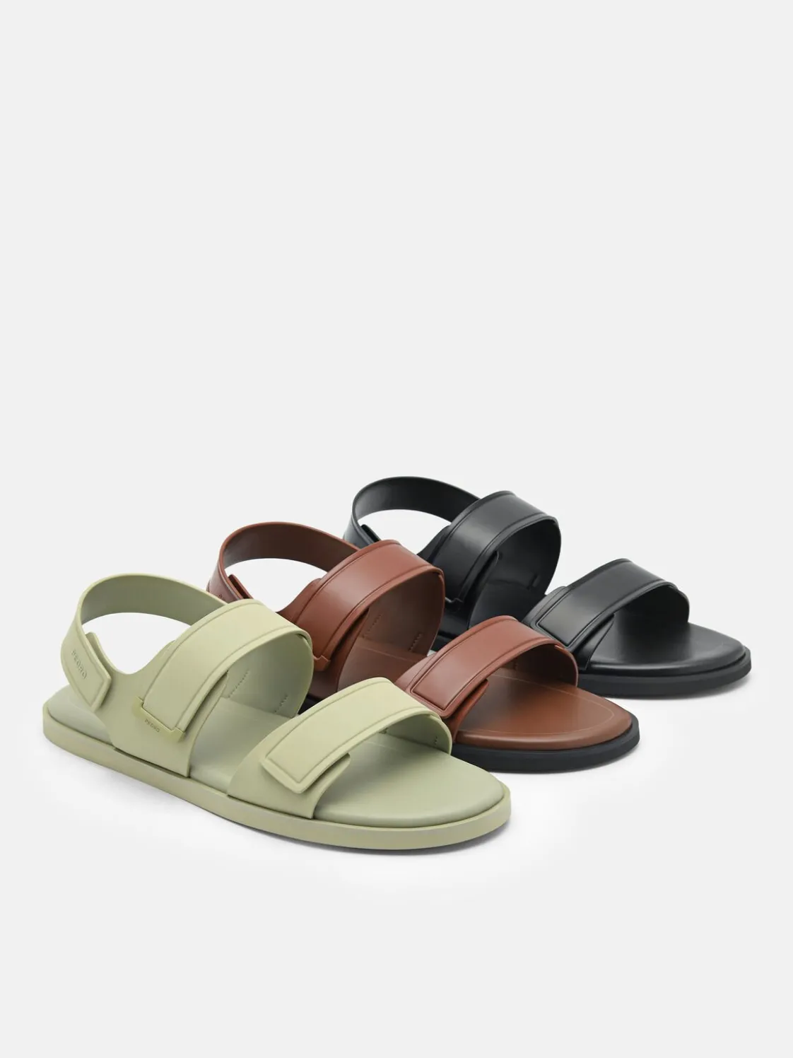 Backstrap Velcro Sandals - Black