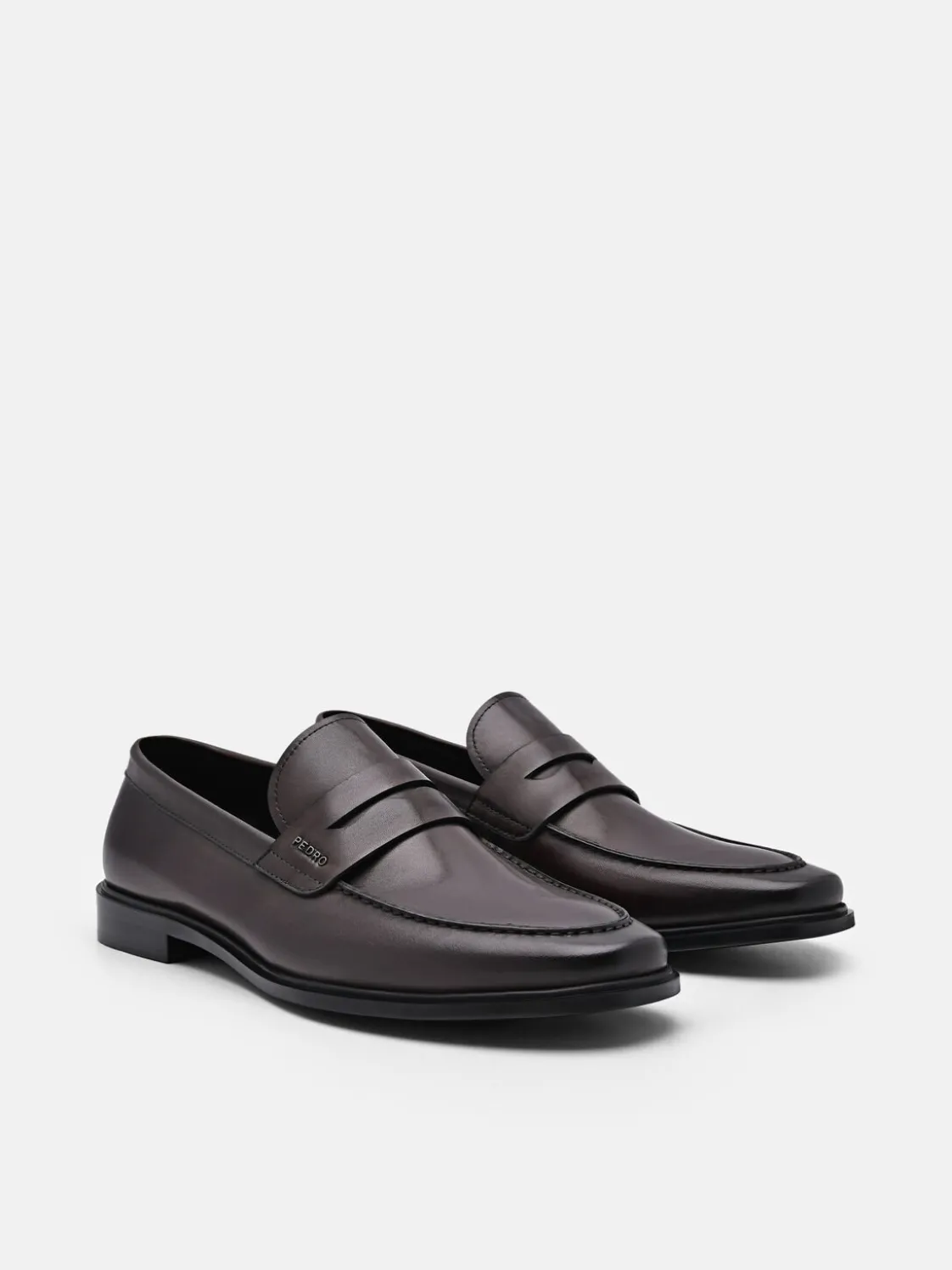 Bailey Calf Leather Loafers - Dark Brown