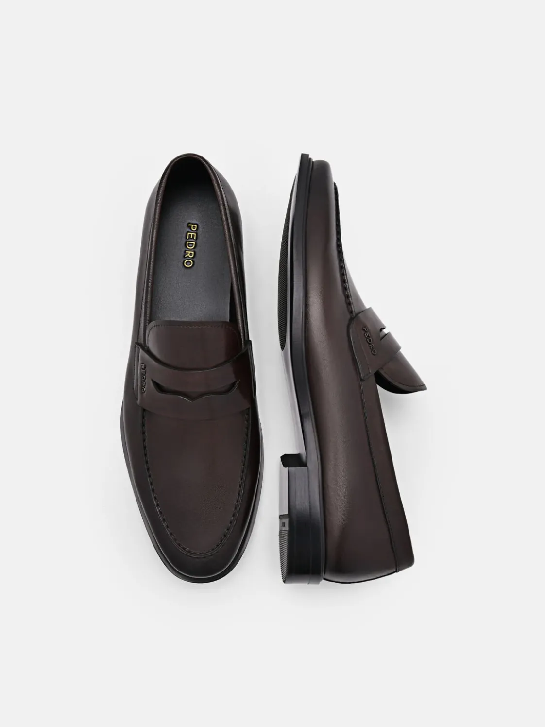 Bailey Calf Leather Loafers - Dark Brown