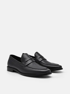 Bailey Calf Leather Loafers - Black