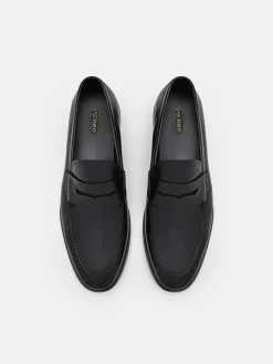 Bailey Calf Leather Loafers - Black