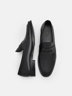 Bailey Calf Leather Loafers - Black