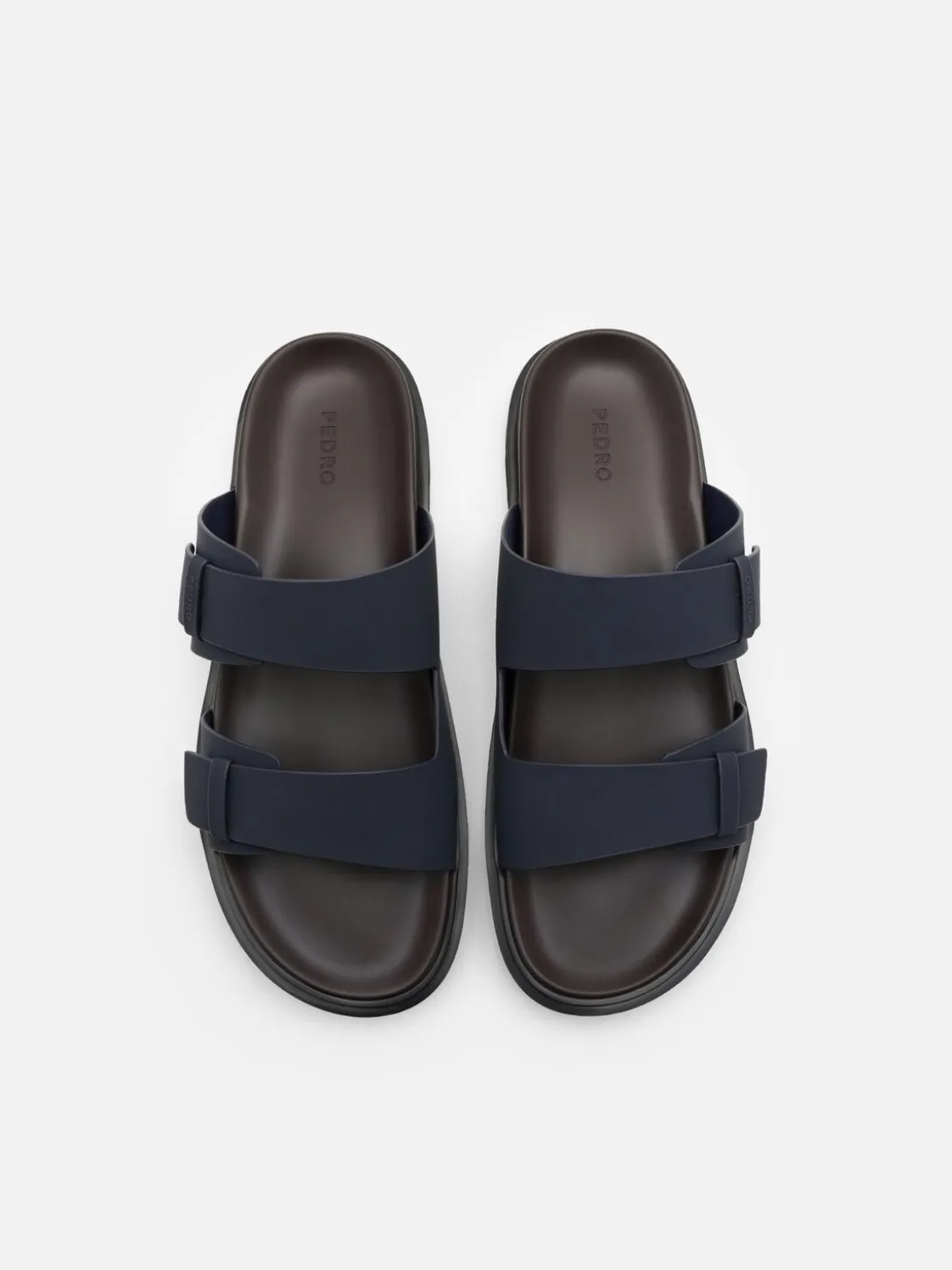 Band Slide Sandals - Navy