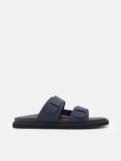 Band Slide Sandals - Navy