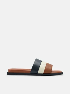 Banded Slide Sandals - Multi