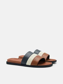 Banded Slide Sandals - Multi