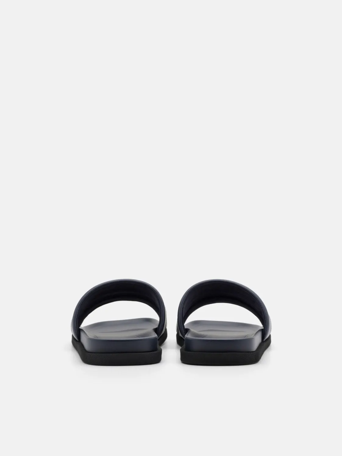 Banded Slide Sandals - Navy