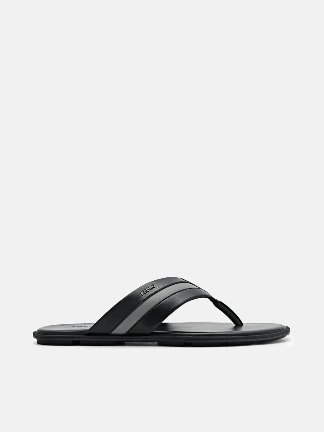 Banded Thong Sandals - Black