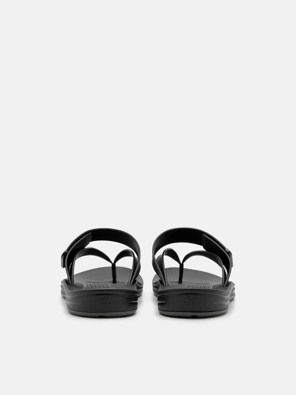 Banded Thong Sandals - Black