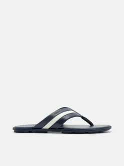 Banded Thong Sandals - Navy