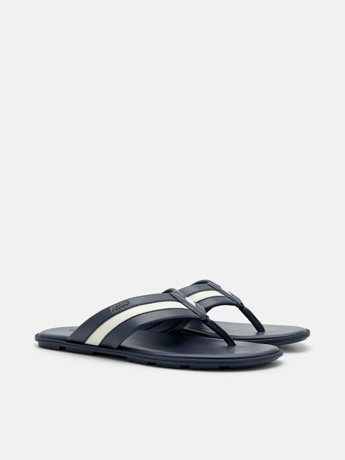 Banded Thong Sandals - Navy