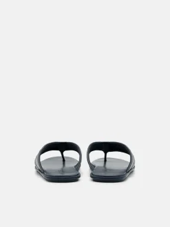 Banded Thong Sandals - Navy