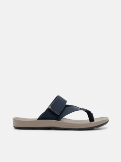 Banded Thong Sandals - Navy