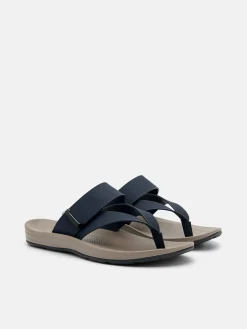 Banded Thong Sandals - Navy