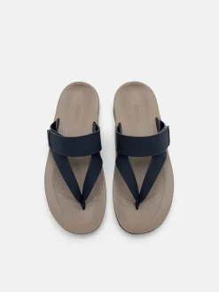 Banded Thong Sandals - Navy