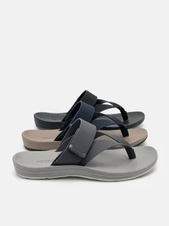 Banded Thong Sandals - Navy