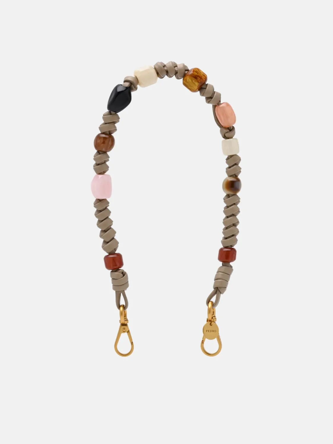 Beaded Bag Strap - Sand