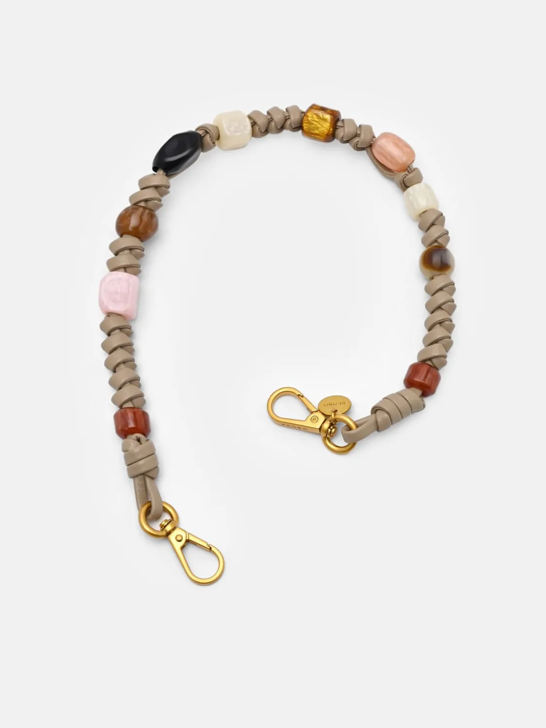 Beaded Bag Strap - Sand