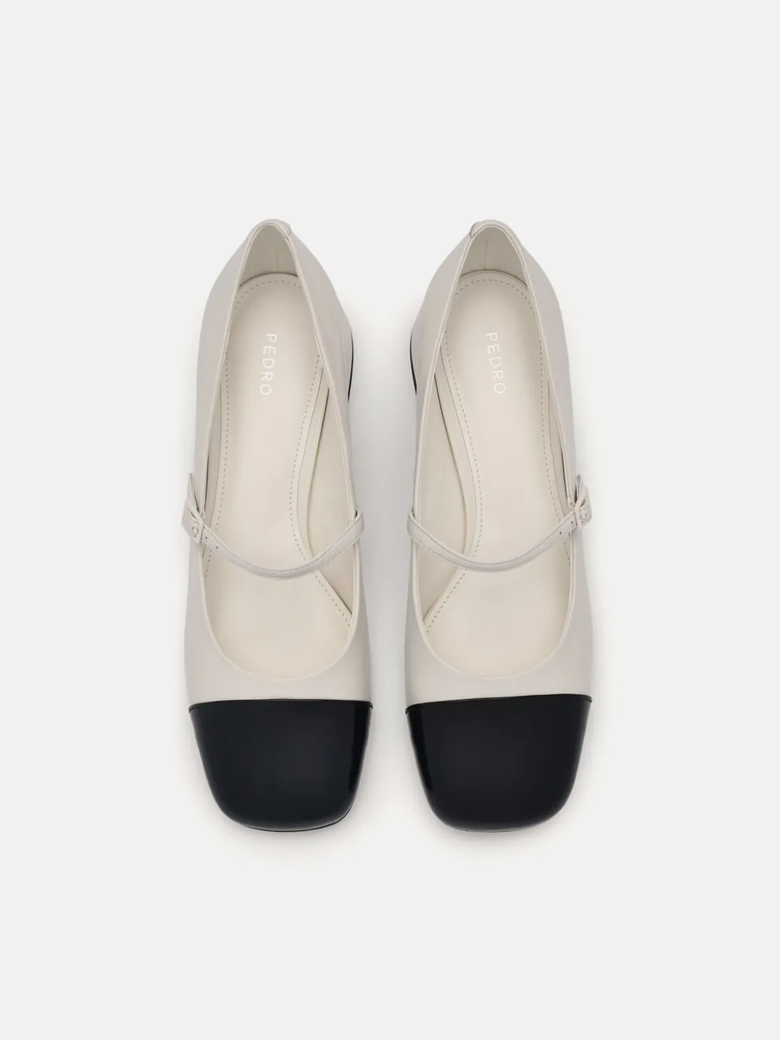 Bianca Leather Mary Jane Pumps - Chalk
