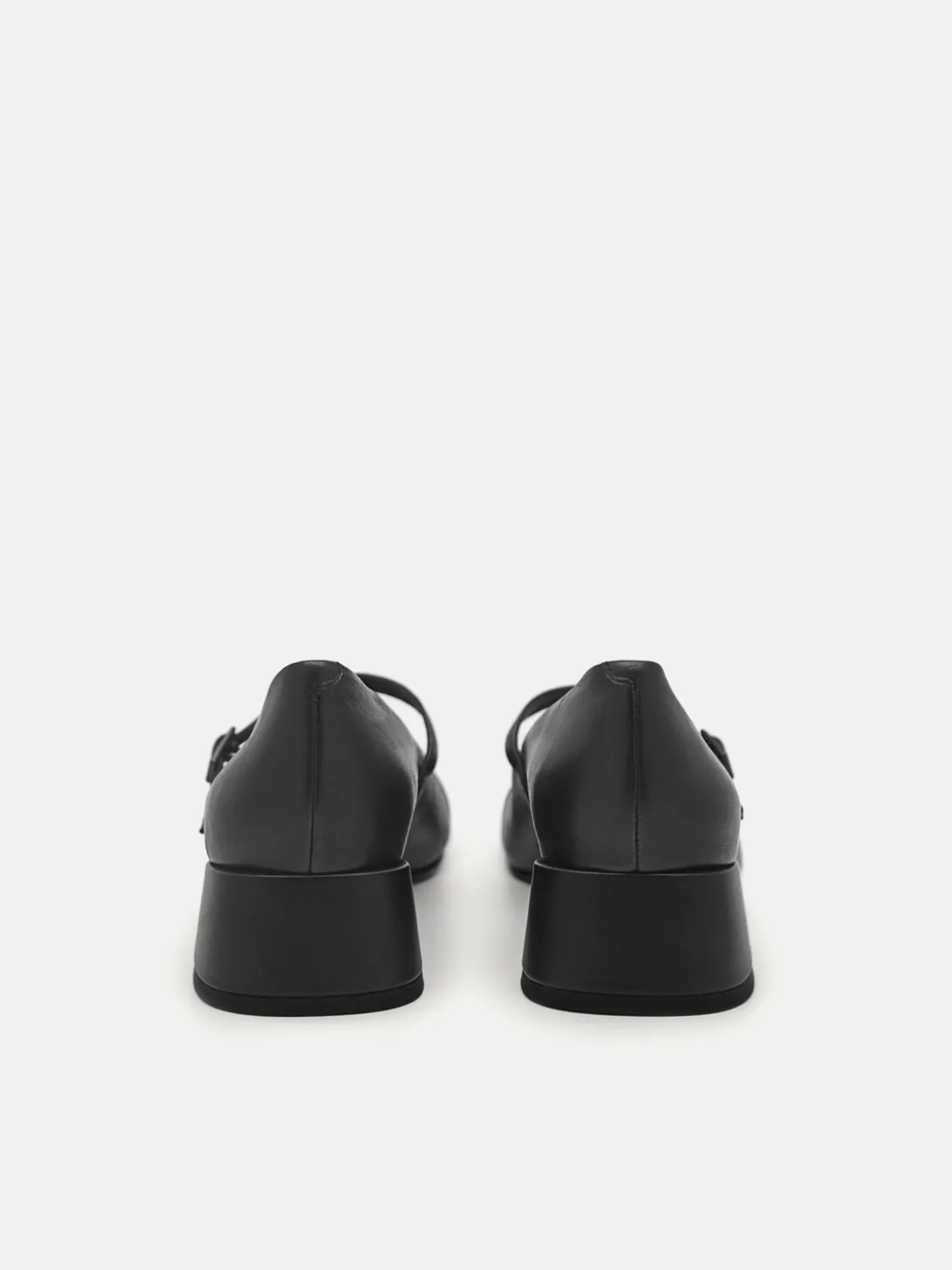 Bianca Leather Mary Jane Pumps - Black