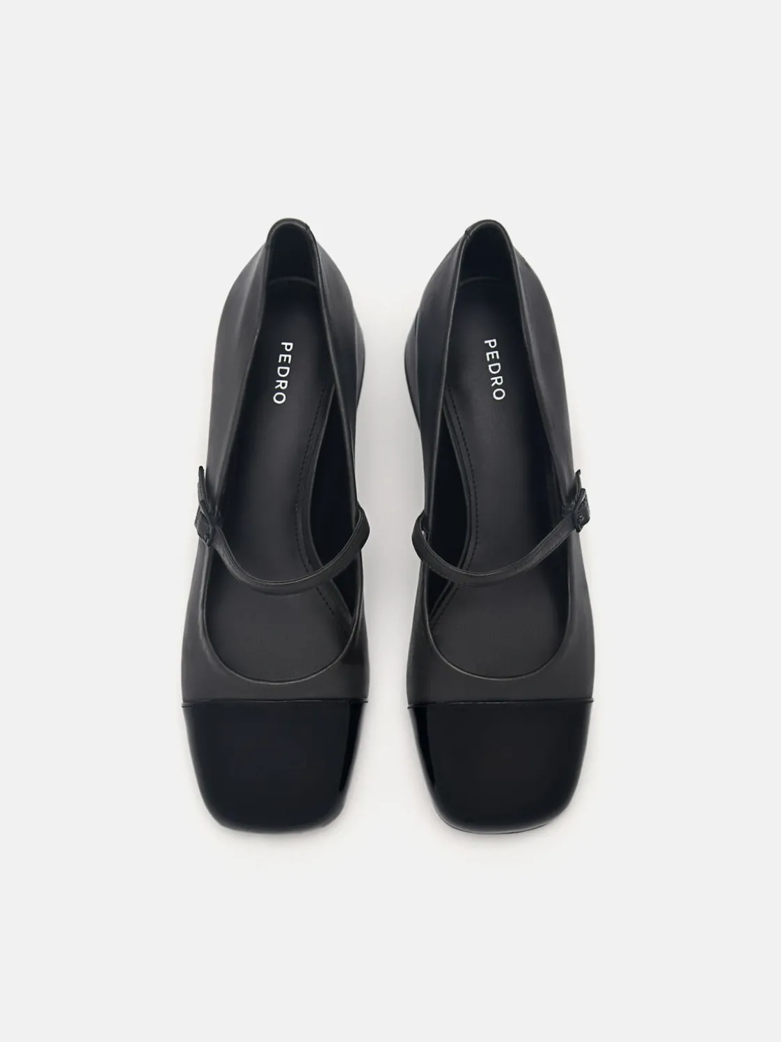 Bianca Leather Mary Jane Pumps - Black
