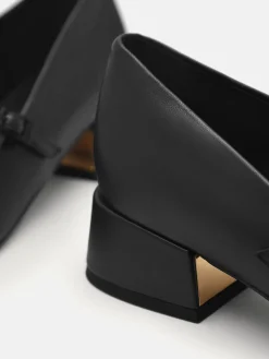 Bianca Leather Mary Jane Pumps - Black