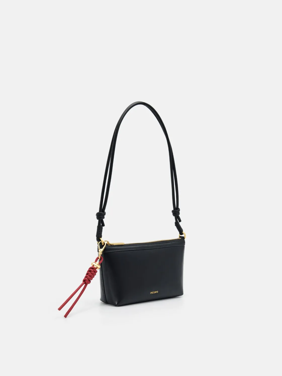 Braided Knot Padded Pouch - Black