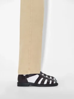 Brent Leather Caged Sandals - Brown