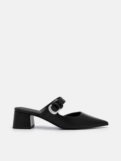 Bridget Heel Mules - Black