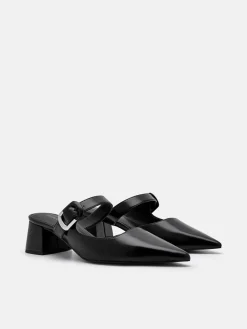 Bridget Heel Mules - Black