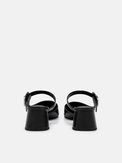 Bridget Heel Mules - Black