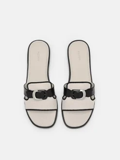 Bridget Slide Sandals - Beige
