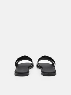 Bridget Slide Sandals - Black