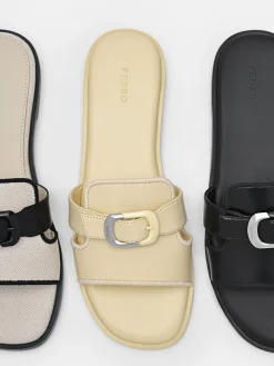 Bridget Slide Sandals - Black
