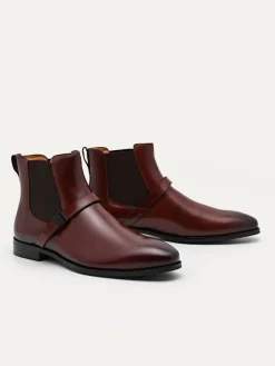 Brooklyn Leather Strapped Boots - Cognac
