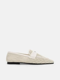 Brynn Woven Loafers - Chalk Weave