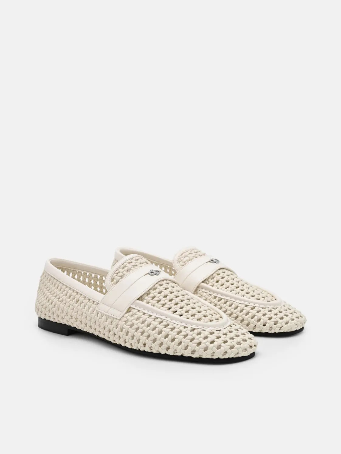 Brynn Woven Loafers - Chalk Weave